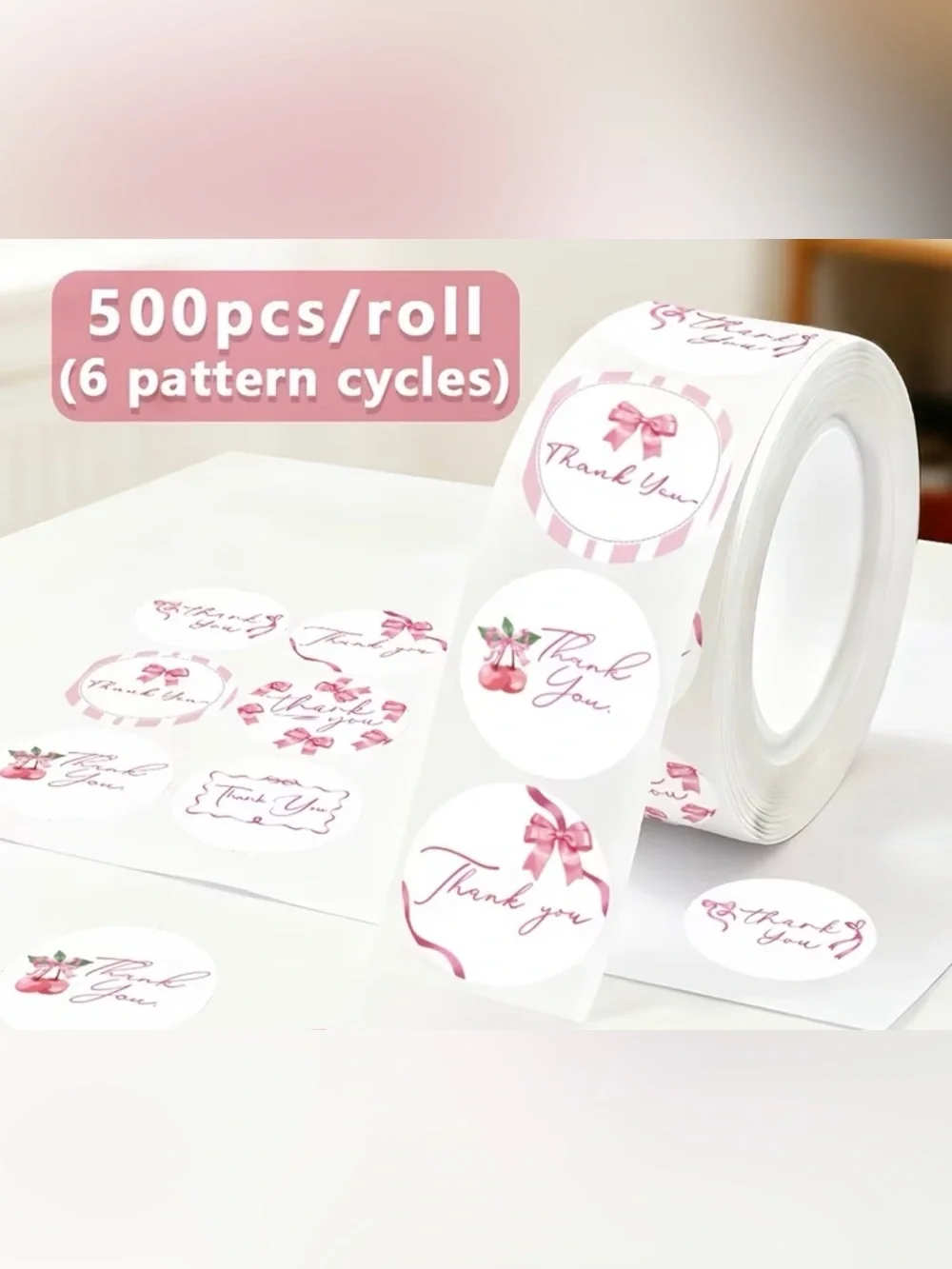 Round Pink Ribbon 